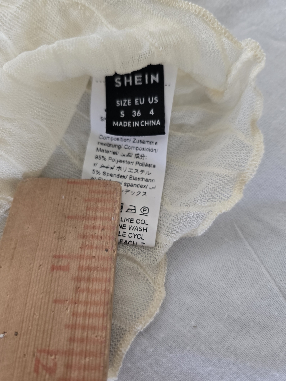 Sheer Ruched Drawstring Crop Top - Pale Yellow - Picture 3 of 7